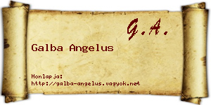 Galba Angelus névjegykártya